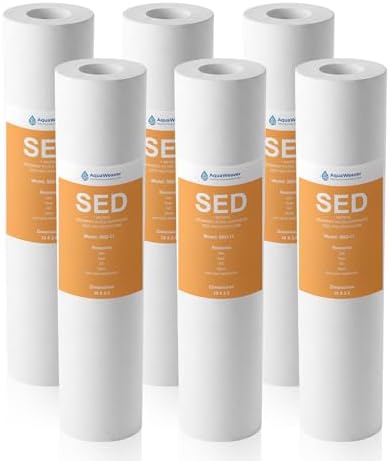 1 Micron Whole House Sediment Filter 10 x 2.5, 6 Pack by AquaWeaver