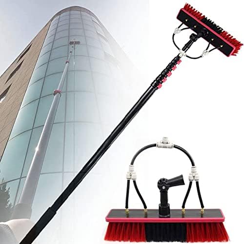 Water Fed Pole Telescopic Outdoor Window Cleaner, Conservatory Roof Cleaner/Water Fed Extendable Brush/Window Clean Kit Roof Cleaning Tools with 20m Water Supply Hose,20FT/6M