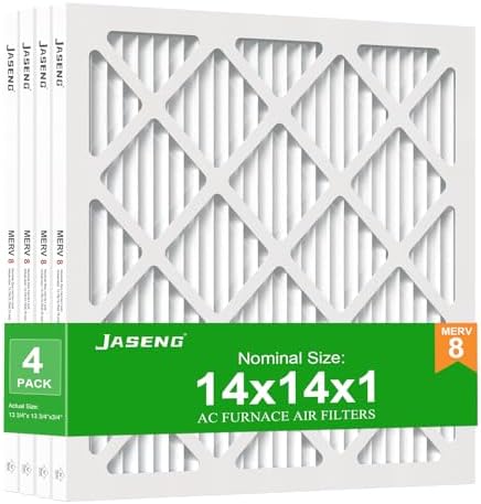 14x14x1 MERV 8 Air Filter, 4-Pack for Furnace HVAC by NewFilter