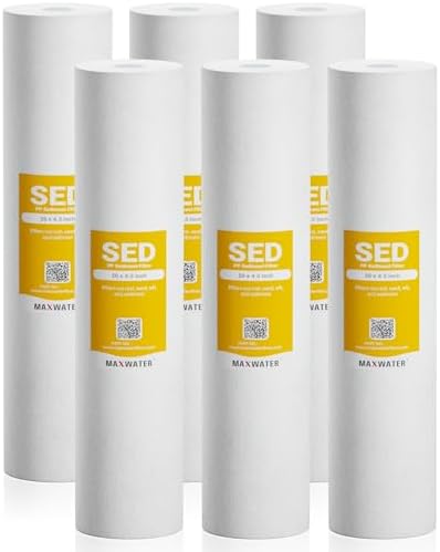 Max Water 10 Micron 20 x 4.5 Sediment Filter 20 inch Whole House BB Water Filteration System Replacement Compatible Cartridge DGD-5005-20, FP25B, AP810-6, FPMB5-20, P5-20, 155358-43, SDC-45-2005 - Image 2