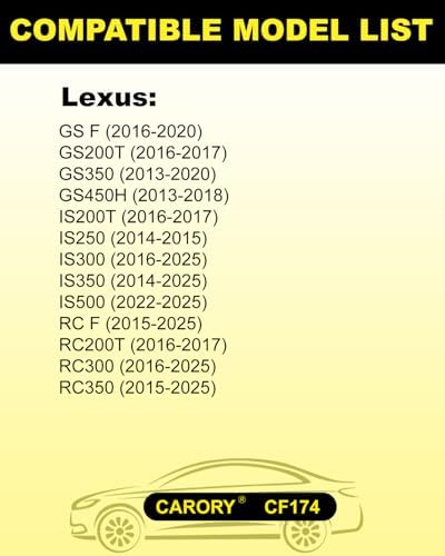 CARORY Cabin Air Filter w/Activated Carbon for Lexus IS300 (2016-2025), IS350 (2014-2025), IS250 (2014-2015), RC350 (2015-2025), GS350 (2013-2020), OE# 87139-30100, 87139-YZZ99, CF10074, CF174 - Image 3