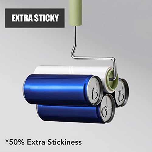 Extra Sticky Large Surface Lint Roller, 6.3''Wide Roller for Pet Hair | Long Handle Lint Remover for Couch, Furniture, Clothes, Dog & Cat Hair Remover (1 Roller + 360 Sheets) - Image 4