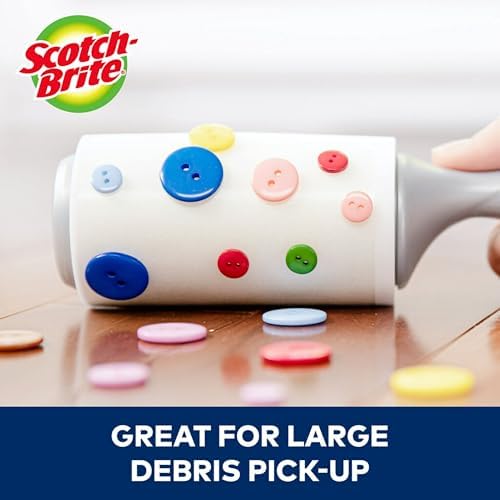 Scotch-Brite 50% Stickier Lint Roller, 288 Sheets Total, 6 Pack | 50% Stickier*, Heavy Duty for Removing Debris and Pet Hair on Clothes, Furniture, Cars, Offices & More, 48 Sheets per Roller - Image 3