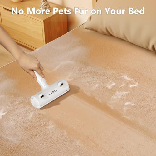 ACE2ACE Pet Hair Remover, Reusable Lint Roller for Cat and Dog Hair, White | Self Clean Cat Hair Remover with Dust Bin, Dog Hair Remover for Couch, Furniture, Carpet, Sofa and Bedding - Image 4