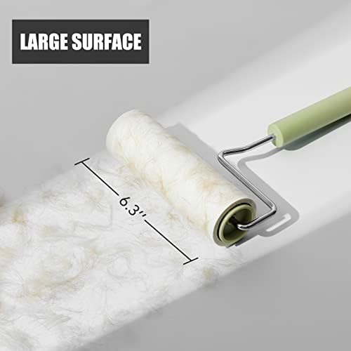 Extra Sticky Large Surface Lint Roller, 6.3''Wide Roller for Pet Hair | Long Extendable Handle Lint Remover for Couch, Furniture, Clothes, Dog & Cat Hair Remover (1 Extendable Roller+540 Sheets) - Image 4