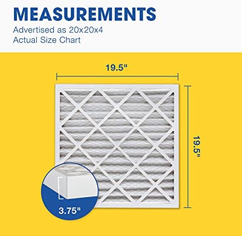 Aerostar 20x20x4 Air Filter MERV 13 (For Allergies, Dust, Lint, Mold, Pet Dander, Smoke, Smog & Bacteria) - Electrostatic MPR 1500-1900 & FPR 10 - Pleated HVAC AC Furnace Air Filters - Pack of 6 - Image 4