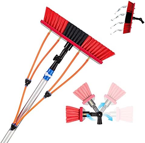 Glass Cleaning Brush Home Water Fed Telescopic Pole Kit Solar Panel Brush Rotating for Photovoltaic Panel，12m Water Fed Window Cleaning Pole for Cleaning Photovoltaic and Solar Panels with E