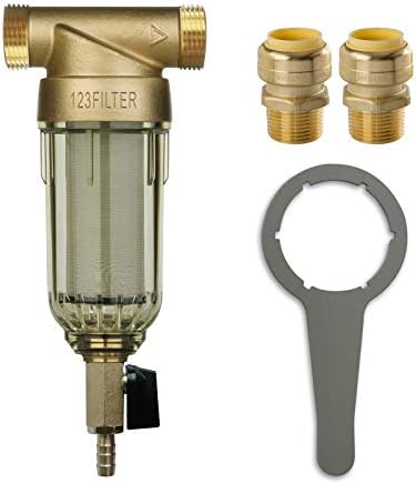 iSpring WSP-50 Spin Down Sediment Filter, 2 Push-Fit Fittings, 50 Micron by iSpring