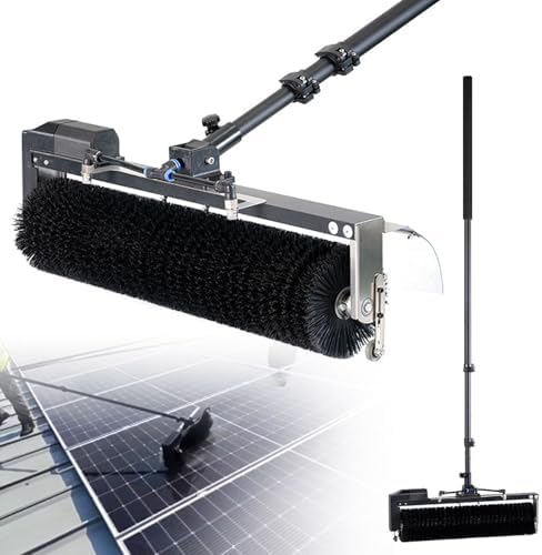 Automatic Solar Panel Cleaning Kit - 7.5m Adjustable Water Fed Pole with Roller Brush for Efficient Photovoltaic Panel Care, Roof Cleaning Tool for Solar Power Efficiency