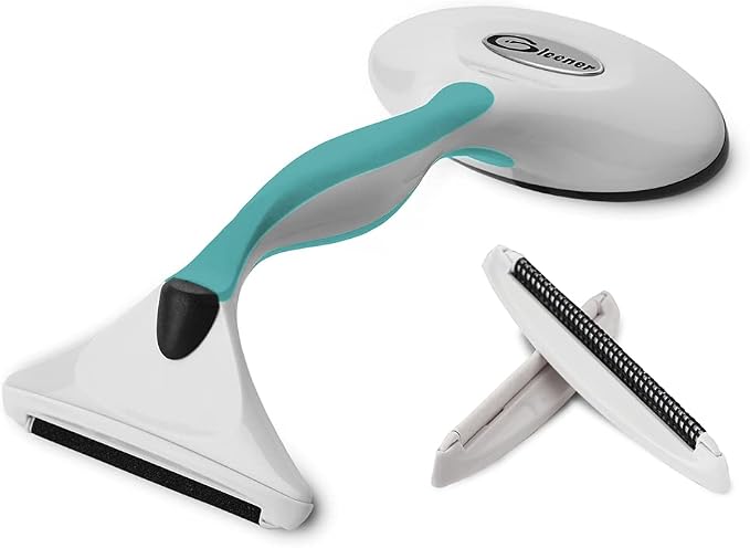 GLEENER Fabric Shaver & Lint Remover |Battery-Free 4-in-1 Depiller with 3 Fabric-Safe Edges for Clothes & Upholstery (Turquoise) by Gleener