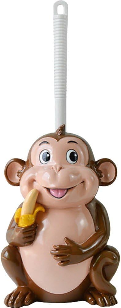 Toilet Brushes & Holders Novelty Toilet Brush Holder Cartoon Frog Cow Monkey Resin Toilet Scrubber Set Toilet Brush Cleaning Tool