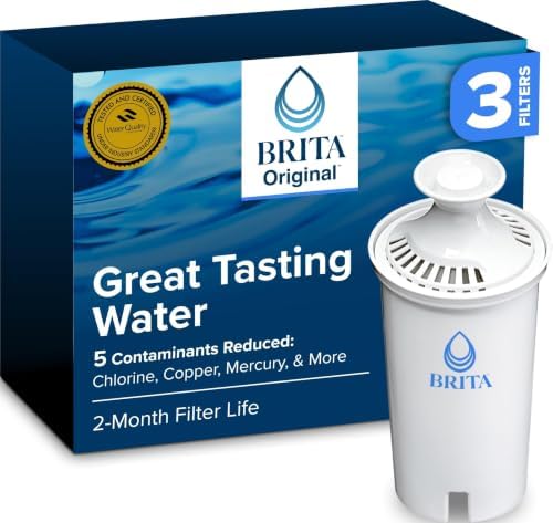 Brita Original Replacement Water Filter, Pitchers and Dispensers, 3 Pack by Brita