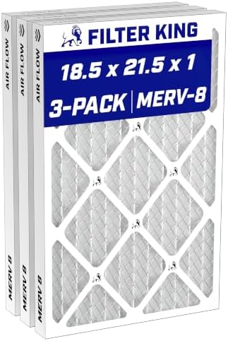 Filter King 18.5x21.5x1 Air Filter MERV 8, AC Furnace Filters (3-Pack) by FilterKing