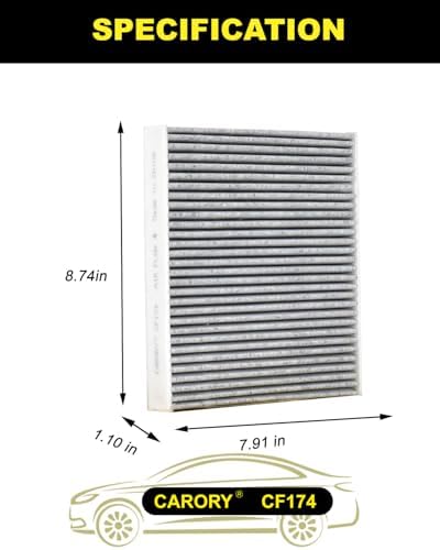 CARORY Cabin Air Filter w/Activated Carbon for Lexus IS300 (2016-2025), IS350 (2014-2025), IS250 (2014-2015), RC350 (2015-2025), GS350 (2013-2020), OE# 87139-30100, 87139-YZZ99, CF10074, CF174 - Image 2