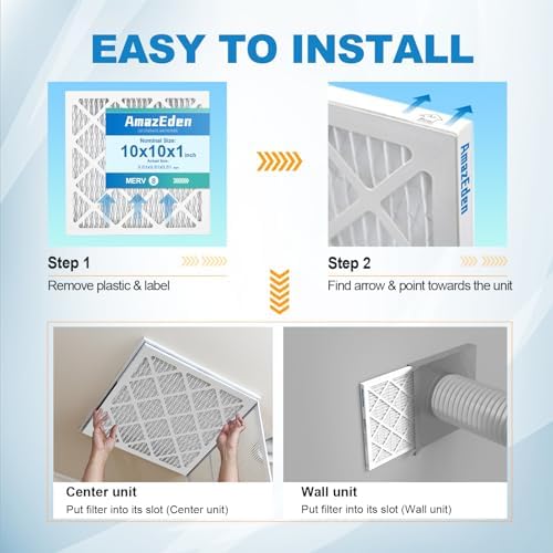 10x10x1 Air Filter 4 Pack MERV 8 Dust Defense Pleated Filters - Image 5