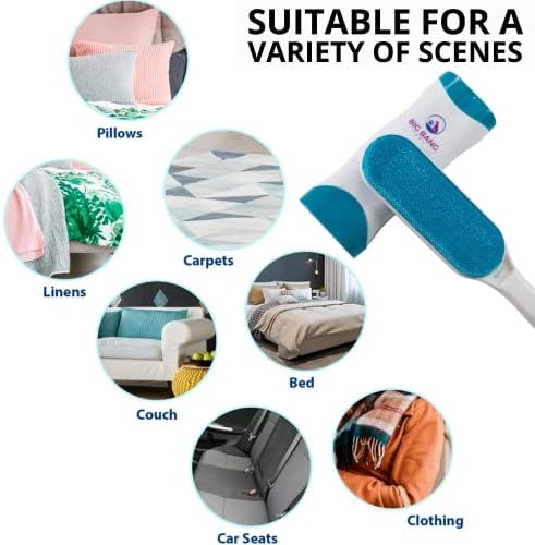 Pet Hair Remover Brush - Dog Hair Remover for Clothes - lint Brush pet Hair Remover - Reusable Fur Remover for Furniture and Clothing - Light pet Dander Remover with self Cleaning Base - Image 5