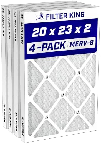 Filter King 20x23x2 Air Filter MERV 8, AC Furnace Filters (4-Pack) by FilterKing