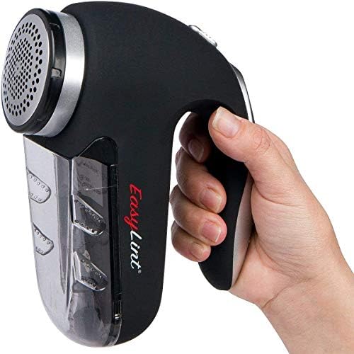 EasyLint Professional Fabric Shaver Lint Remover, Electric Sweater Shaver for Clothes & Furniture Works with AC Adapter or Batteries, Pilling Remover with 2-Blades, Cleaning Brush & Power Cord by AlwaysLux