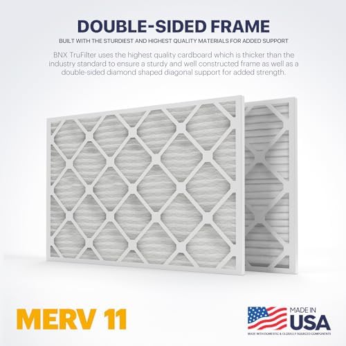 BNX TruFilter 14x30x1 Air Filter MERV 11 (4-Pack) - MADE IN USA - Allergen Defense Electrostatic Pleated Air Conditioner HVAC AC Furnace Filters for Allergies, Dust, Pet, Smoke, Allergy MPR 1200 FPR 7 - Image 4