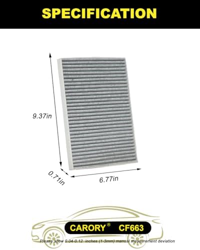 CARORY Cabin Air Filter w/Activated Carbon for 2008-2017 Buick Enclave, 2009-2017 Chevy Traverse, 2007-2016 GMC Acadia, 2017 GMC Acadia Limited, 2007-2010 Saturn Outlook, CF11663, 20958479, CF663 - Image 2