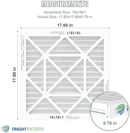 TRIGHTFILTERS 18x18x1 Air Filter 4 Pack, MERV 8 Pleated HVAC Furnace Filter - Image 2