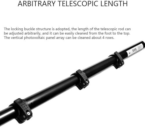 Telescopic Solar Panel Cleaning Rod with Electric Brush & Automatic Water Sprayer, 5.5M (18ft) Double Disc Roof Cleaning Tool - Battery Version for Easy Use