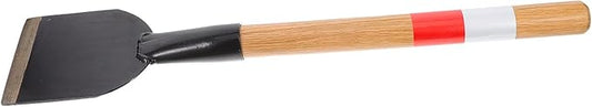 Railway Snow Scraper Shovel with Long Wooden Handle 12" Wide Metal Blade for Winter Snow and Ice Removal Outdoor Yard and Driveway Cleaning Tool