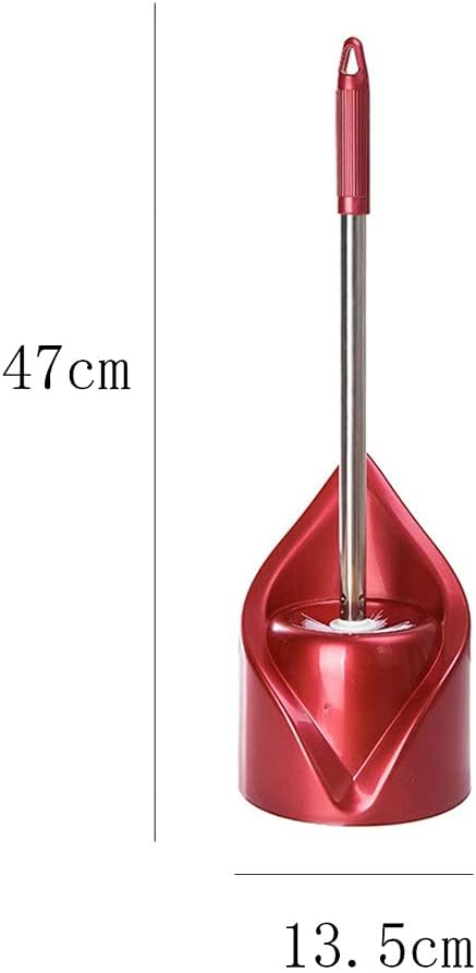 Toilet Brush Cleaner Creative Toilet Brush Holder,Bathroom Cleaning Tool Holder with Holder Base,Home Toilet Brush Bath Stainless Steel Handle (Color : Yellow, Size : C) (Yellow B)
