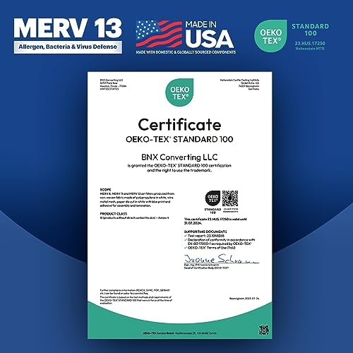 BNX TruFilter 12x20x1 Air Filter MERV 13 4-Pack) - MADE IN USA - Electrostatic Pleated Air Conditioner HVAC AC Furnace Filters for Allergies, Pollen, Mold, Bacteria, Smoke, Allergen, MPR 1900 FPR 10 - Image 6