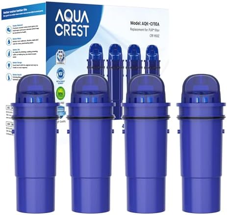 AQUA CREST Water Filter Replacement for Pur® Plus Filter PPF951K, 4 Pack by AQUACREST