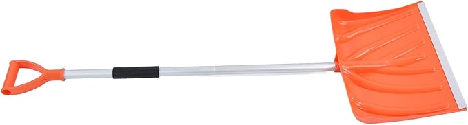 Snow Shovel Large Capacity D Shaped Handle Aluminum Alloy Plastic Detachable Assemblable Shovelling Tool for Cleaning Snow and Other Materials