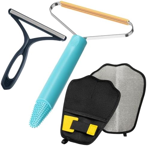 3-Pack Pet Hair Remover Carpet Rake, Dog Cat Hair Remover, Carpet Scraper | Pet Hair Removal Tool, Lint Remover, Carpet Brush, Rugs, Couch, Furniture, Car, Pet Towers, Carpet Clothes, Cat Beds by ACUDSA