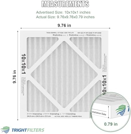 TRIGHTFILTERS 10x10x1 Air Filter 6 Pack, MERV 8 Filter Replacement - Image 3