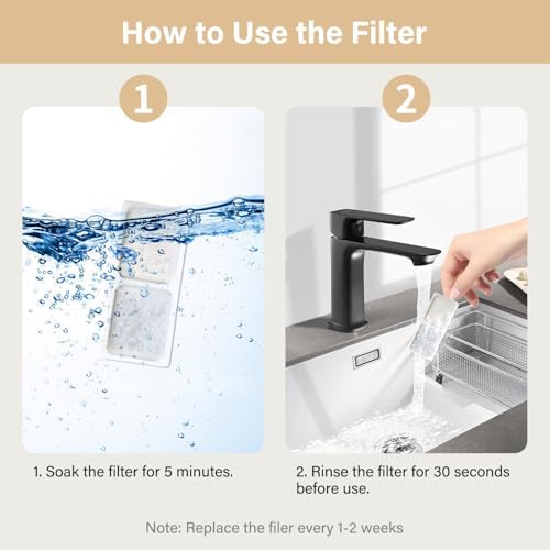 16+16 Pack Replacement Filters Compatible with 3.4Gal Dog Water Fountain, 6 Month Set for Large Dogs Water Bowl Dispenser, Includes 16 Filters & 16 Sponges - Image 3