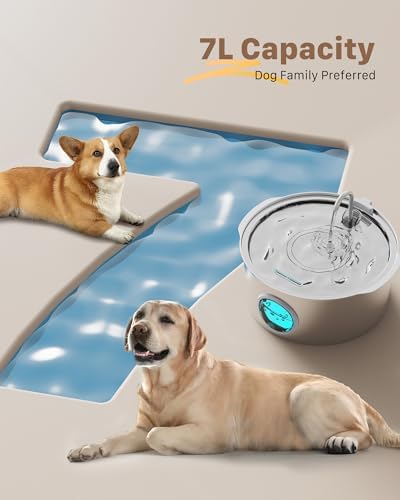 Dog Water Fountain for Large Dogs: 7L/236oz/1.8G Dog Fountain - Image 4