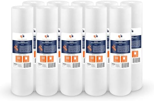 Aquaboon 5 Micron 20 x 4.5 Sediment Water Filter Replacement - 10 Pack by Aquaboon