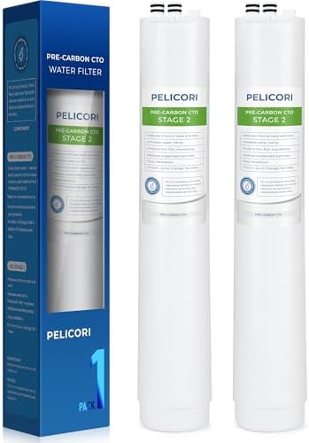 H2O Stage 2 Pre Carbon Block Water Filter, No RO Membrane, 2Pack by Unknown
