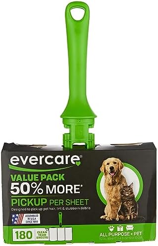Evercare All Purpose Pet Hair Lint Roller with 2 Refills,180 Sheets –Reusable Sticky Roller for Pet Hair,Cat & Dog_Hair Remover,Lint Remover,Pet_Hair_Remover for Furniture,Clothing & Cars (Pack of 6) - Image 3