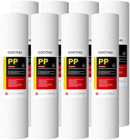 20" x 4.5" -5 Micron Whole House Sediment Filter Cartridge (8-Pack） by Unknown