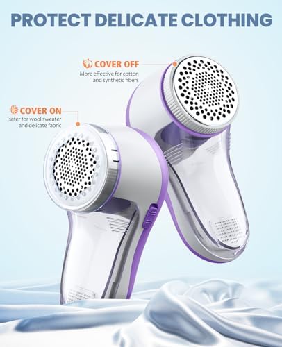 POPCHOSE Fabric Shaver, Lint Shaver with 6-Leaf Blade, Rechargeable | Lint Remover with Type-C Fast Charing Port, Sweater Defuzzer, Clothes Shaver for Couch, Furniture, Blanket, Remove Pilling - Image 5