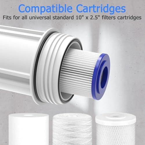 FHW10 Whole House Water Filter Housing Fit 10"x2.5" Sediment etc Filters - Image 6