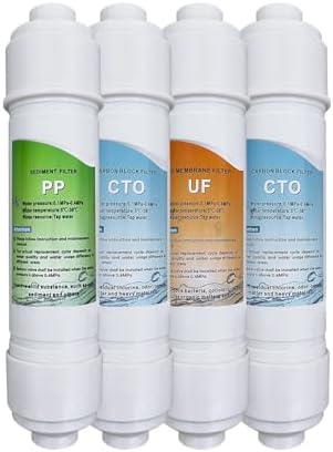 Filters for Bottleless Water Coolers, 4 Stage Replacement Filters PP+CTO+UF+CTO, Compatible with all SOOPYK branded Bottleless Water Coolers, 4 Count (Pack of 1) by soopyk