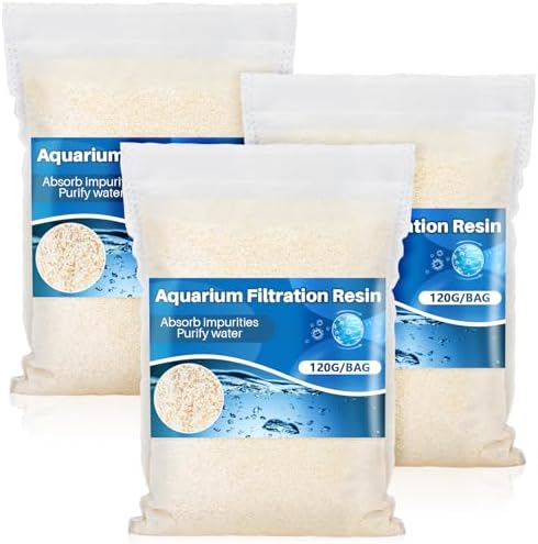 RAINFLOW 3PCS Aquarium Organic Filter Resin - Tannin Remover Media Bags by Unknown