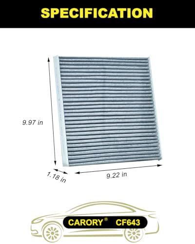 Cabin Air Filter w/Activated Carbon for VW Atlas (2018-2025), Jetta (2019-2025), for Tiguan (2018-2024), Golf/GTI (2015-2024), Audi A3 (2014-2024), Q3 (2019-2025), OE# 5Q0 819 653, CF11643, CF643 - Image 2