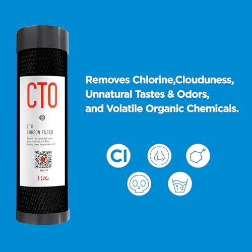 1 Micron 2.5" x 10" Whole House CTO Carbon Water Filter Cartridge Replacement for Countertop System, Compatible with Dupont WFPFC8002, WFPFC9001, FXWTC, SCWH-5, WHEF-WHWC, WHCF-WHWC, 4 Pack - Image 3