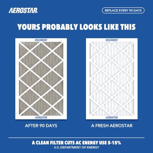 Aerostar Air Filter 13 x 21 1/2 x 1 MERV 8 Furnace Filter, 4 Pack - Image 4