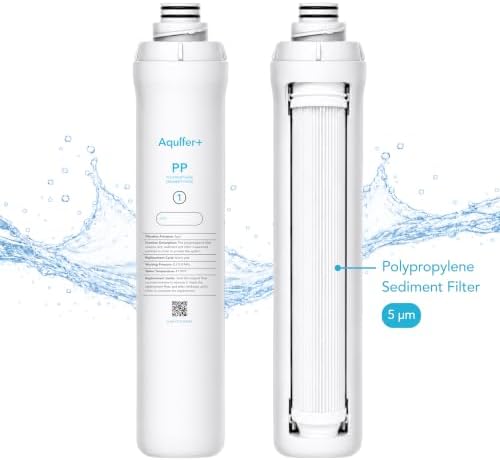 RO100ROPOT 4-Pack Water Filter Replacement Cartridge Set for Bluevua RO100ROPOT, RO100ROPOT-UV pack of 4 Filters PP, CTO, RO Membrane, PCF Post & Carbon Filter Reverse Osmosis Water System Cartridges - Image 3