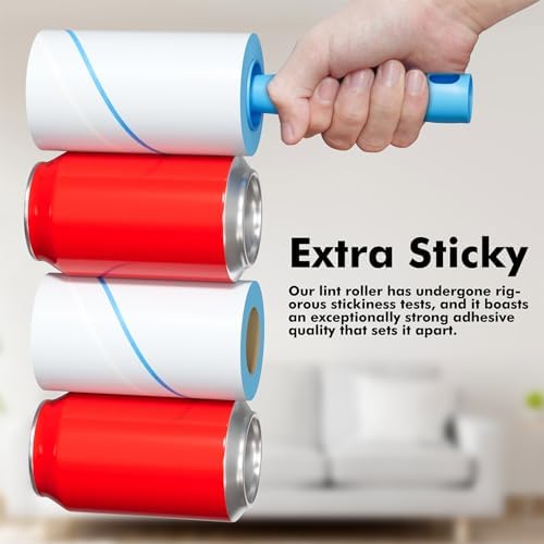 Lint Rollers for Pet Hair Extra Sticky, 1200 Sheets Mega Value Set Lint Rollers for Pet Hair Removal, Dog and Cat Lint Remover for Clothes, Furniture, Carpet | Easy to Peel, Home Cleaning, Lint Remover for Clothes, Furniture, Couch, Car Seats, Designed... - Image 6