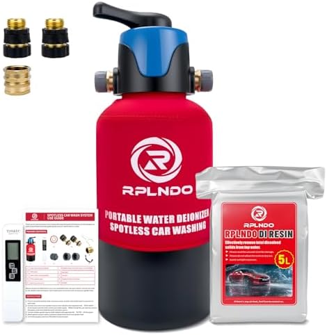 Spotless Car Wash System with Bypass,Pre-Filled with DI Resin, Deionized Water System, Garden Hose Quick Connector, Di Water System for RV, Vehicles, Motorcycles, Bikes, Boats, No Spots by Unknown
