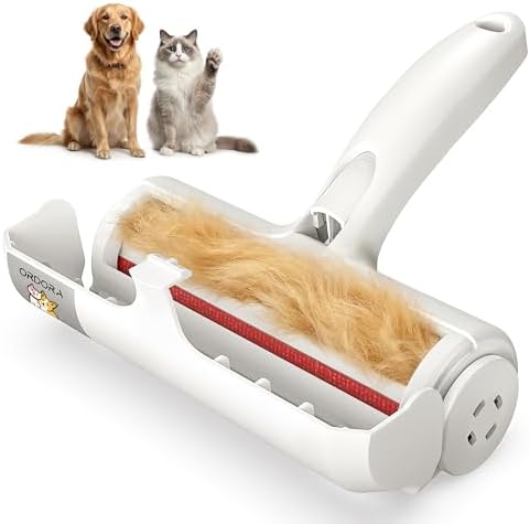 ORDORA Pet Hair Remover Roller, Reusable Lint Roller for Dog and Cat Hair | Portable Pet Hair Roller with Large Fur Bin for Couches, Bedding, Car, Rugs & Furniture, No Refills or Batteries, Pet Homes by ORDORA